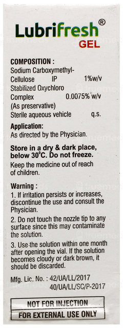 Lubrifresh Gel Eye Drops 10Ml